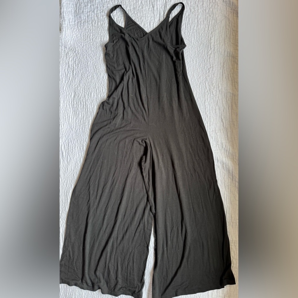 Athleta Black Jumpsuit with Wide-Leg Design